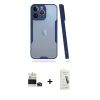 MARSİLYAN™- iPhone 14 Pro Max Kılıf Atlas Asil Serisi - Şeffaf Pasifik Cam Ekran Koruyucu + Bilvis Titan Kamera Lens - DNMR