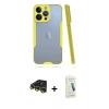 MARSİLYAN™- iPhone 14 Pro Max Kılıf Atlas Asil Serisi - Şeffaf Pasifik Cam Ekran Koruyucu + Raze Metal Kamera Lens - GD