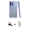 MARSİLYAN™- iPhone 14 Pro Max Kılıf Atlas Asil Serisi - Şeffaf Pasifik Cam Ekran Koruyucu + Bilvis Titan Kamera Lens - GS