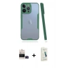 MARSİLYAN™- iPhone 14 Pro Max Kılıf Atlas Asil Serisi - Şeffaf Pasifik Cam Ekran Koruyucu + Bilvis Titan Kamera Lens - SH