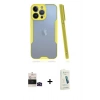 MARSİLYAN™- iPhone 14 Pro Max Kılıf Atlas Asil Serisi - Şeffaf Pasifik Cam Ekran Koruyucu + Bilvis Titan Kamera Lens - SH