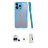 MARSİLYAN™- iPhone 14 Pro Max Kılıf Atlas Asil Serisi - Şeffaf Pasifik Cam Ekran Koruyucu + Bilvis Titan Kamera Lens - SH
