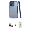 MARSİLYAN™- iPhone 14 Pro Max Kılıf Atlas Asil Serisi - Şeffaf Pasifik Cam Ekran Koruyucu + Bilvis Titan Kamera Lens - SH