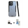 MARSİLYAN™- iPhone 14 Pro Max Kılıf Atlas Asil Serisi - Şeffaf Royal Nano Ekran Koruyucu + Bilvis Titan Kamera Lens - GD
