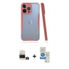 MARSİLYAN™- iPhone 14 Pro Max Kılıf Atlas Asil Serisi - Şeffaf Royal Nano Ekran Koruyucu + Bilvis Titan Kamera Lens - GD
