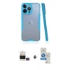 MARSİLYAN™- iPhone 14 Pro Max Kılıf Atlas Asil Serisi - Şeffaf Royal Nano Ekran Koruyucu + Bilvis Titan Kamera Lens - GD