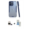 MARSİLYAN™- iPhone 14 Pro Max Kılıf Atlas Asil Serisi - Şeffaf Royal Nano Ekran Koruyucu + Bilvis Titan Kamera Lens - GD