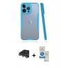 MARSİLYAN™- iPhone 14 Pro Max Kılıf Atlas Asil Serisi - Şeffaf Royal Nano Ekran Koruyucu + Raze Metal Kamera Lens - GS