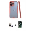MARSİLYAN™- iPhone 14 Pro Max Kılıf Atlas Asil Serisi - Siyah 360 Mat Full Body Arka Koruyucu + Bilvis Titan Kamera Lens - DNMR