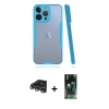 MARSİLYAN™- iPhone 14 Pro Max Kılıf Atlas Asil Serisi - Siyah 360 Mat Full Body Arka Koruyucu + Raze Metal Kamera Lens - GS