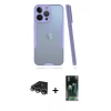 MARSİLYAN™- iPhone 14 Pro Max Kılıf Atlas Asil Serisi - Siyah 360 Mat Full Body Arka Koruyucu + Raze Metal Kamera Lens - GS