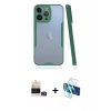 MARSİLYAN™- iPhone 14 Pro Max Kılıf Atlas Asil Serisi - Siyah 3D Antistatik Cam Ekran Koruyucu + Bilvis Titan Kamera Lens - GD