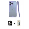MARSİLYAN™- iPhone 14 Pro Max Kılıf Atlas Asil Serisi - Siyah 6D Mat Seramik Hayalet Nano Ekran Koruyucu + PVD Metal Kamera Lens - TU