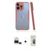 MARSİLYAN™- iPhone 14 Pro Max Kılıf Atlas Asil Serisi - Siyah 6D Mat Seramik Hayalet Nano Ekran Koruyucu + Bilvis Titan Kamera Lens - GS