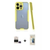 MARSİLYAN™- iPhone 14 Pro Max Kılıf Atlas Asil Serisi - Siyah 6D Mat Seramik Hayalet Nano Ekran Koruyucu + Bilvis Titan Kamera Lens - GD