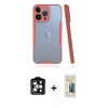 MARSİLYAN™- iPhone 14 Pro Max Kılıf Atlas Asil Serisi - Siyah 6D Mat Seramik Hayalet Nano Ekran Koruyucu + PVD Metal Kamera Lens - TU