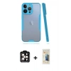 MARSİLYAN™- iPhone 14 Pro Max Kılıf Atlas Asil Serisi - Siyah 6D Mat Seramik Hayalet Nano Ekran Koruyucu + PVD Metal Kamera Lens - TU