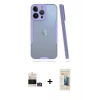 MARSİLYAN™- iPhone 14 Pro Max Kılıf Atlas Asil Serisi - Siyah 6D Mat Seramik Hayalet Nano Ekran Koruyucu + Bilvis Titan Kamera Lens - GD