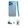 MARSİLYAN™- iPhone 14 Pro Max Kılıf Atlas Asil Serisi - Siyah Bilvis 3D Mat Cam Ekran Koruyucu + Bilvis Titan Kamera Lens - SH