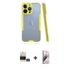 MARSİLYAN™- iPhone 14 Pro Max Kılıf Atlas Asil Serisi - Siyah Bilvis 3D Mat Cam Ekran Koruyucu + Bilvis Titan Kamera Lens - GS