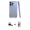 MARSİLYAN™- iPhone 14 Pro Max Kılıf Atlas Asil Serisi - Siyah Bilvis 3D Mat Cam Ekran Koruyucu + Bilvis Titan Kamera Lens - GS