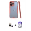 MARSİLYAN™- iPhone 14 Pro Max Kılıf Atlas Asil Serisi - Siyah Bilvis 5in1 3D Magic Cam Ekran Koruyucu + Bilvis Titan Kamera Lens - GD