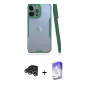 MARSİLYAN™- iPhone 14 Pro Max Kılıf Atlas Asil Serisi - Siyah Bilvis 5in1 3D Magic Cam Ekran Koruyucu + Gümüş Raze Metal Kamera Lens