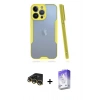 MARSİLYAN™- iPhone 14 Pro Max Kılıf Atlas Asil Serisi - Siyah Bilvis 5in1 3D Magic Cam Ekran Koruyucu + Raze Metal Kamera Lens - GD