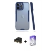 MARSİLYAN™- iPhone 14 Pro Max Kılıf Atlas Asil Serisi - Siyah Bilvis 5in1 3D Magic Cam Ekran Koruyucu + Raze Metal Kamera Lens - GD