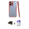 MARSİLYAN™- iPhone 14 Pro Max Kılıf Atlas Asil Serisi - Siyah Bilvis 5in1 3D Magic Cam Ekran Koruyucu + Raze Metal Kamera Lens - GD