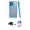 MARSİLYAN™- iPhone 14 Pro Max Kılıf Atlas Asil Serisi - Siyah Bilvis 5in1 3D Magic Cam Ekran Koruyucu + Raze Metal Kamera Lens - GD
