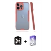 MARSİLYAN™- iPhone 14 Pro Max Kılıf Atlas Asil Serisi - Siyah Bilvis 5in1 3D Magic Cam Ekran Koruyucu + PVD Metal Kamera Lens - TU