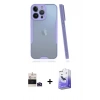 MARSİLYAN™- iPhone 14 Pro Max Kılıf Atlas Asil Serisi - Siyah Bilvis 5in1 5D Magic Hayalet Cam Ekran Koruyucu + Bilvis Titan Kamera Lens - DNMR