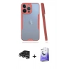 MARSİLYAN™- iPhone 14 Pro Max Kılıf Atlas Asil Serisi - Siyah Bilvis 5in1 5D Magic Hayalet Cam Ekran Koruyucu + Raze Metal Kamera Lens - GS