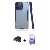 MARSİLYAN™- iPhone 14 Pro Max Kılıf Atlas Asil Serisi - Siyah Bilvis 5in1 5D Magic Hayalet Cam Ekran Koruyucu + Raze Metal Kamera Lens - GS