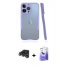 MARSİLYAN™- iPhone 14 Pro Max Kılıf Atlas Asil Serisi - Siyah Bilvis 5in1 5D Magic Hayalet Cam Ekran Koruyucu + Raze Metal Kamera Lens - GS