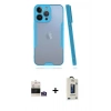 MARSİLYAN™- iPhone 14 Pro Max Kılıf Atlas Asil Serisi - Siyah Bilvis Hayalet Cam Ekran Koruyucu + Bilvis Titan Kamera Lens - GS