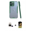 MARSİLYAN™- iPhone 14 Pro Max Kılıf Atlas Asil Serisi - Siyah Buffer Cam Ekran Koruyucu + Bilvis Titan Kamera Lens - DNMR