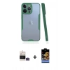 MARSİLYAN™- iPhone 14 Pro Max Kılıf Atlas Asil Serisi - Siyah Buffer Hayalet Cam Ekran Koruyucu + Bilvis Titan Kamera Lens - GS
