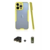 MARSİLYAN™- iPhone 14 Pro Max Kılıf Atlas Asil Serisi - Siyah Joko Magic 5D Hayalet Cam + Raze Metal Kamera Lens - GD
