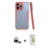 MARSİLYAN™- iPhone 14 Pro Max Kılıf Atlas Asil Serisi - Siyah Mat Seramik Nano Ekran Koruyucu + Bilvis Titan Kamera Lens - GS