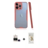 MARSİLYAN™- iPhone 14 Pro Max Kılıf Atlas Asil Serisi - Siyah Mat Seramik Nano Ekran Koruyucu + Bilvis Titan Kamera Lens - SH