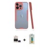 MARSİLYAN™- iPhone 14 Pro Max Kılıf Atlas Asil Serisi - Siyah Polymer Nano Ekran Koruyucu + Siyah Bilvis Titan Kamera Lens