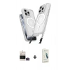 MARSİLYAN™- iPhone 14 Pro Max Kılıf Atlas Doku Koleksiyonu - Şeffaf Pasifik Cam Ekran Koruyucu + Bilvis Titan Kamera Lens - GD