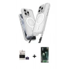 MARSİLYAN™- iPhone 14 Pro Max Kılıf Atlas Doku Koleksiyonu - Siyah 360 Mat Full Body Arka Koruyucu + Bilvis Titan Kamera Lens - DNMR