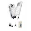 MARSİLYAN™- iPhone 14 Pro Max Kılıf Atlas Doku Koleksiyonu - Siyah 6D Mat Seramik Hayalet Nano Ekran Koruyucu + Bilvis Titan Kamera Lens - GD