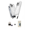 MARSİLYAN™- iPhone 14 Pro Max Kılıf Atlas Doku Koleksiyonu - Siyah 6D Mat Seramik Hayalet Nano Ekran Koruyucu + Bilvis Titan Kamera Lens - GS
