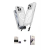 MARSİLYAN™- iPhone 14 Pro Max Kılıf Atlas Doku Koleksiyonu - Siyah Bilvis 3D Mat Cam Ekran Koruyucu + Bilvis Titan Kamera Lens - GS