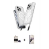 MARSİLYAN™- iPhone 14 Pro Max Kılıf Atlas Doku Koleksiyonu - Siyah Bilvis 3D Mat Cam Ekran Koruyucu + Bilvis Titan Kamera Lens - SH