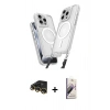 MARSİLYAN™- iPhone 14 Pro Max Kılıf Atlas Doku Koleksiyonu - Siyah Bilvis 3D Mat Cam Ekran Koruyucu + Raze Metal Kamera Lens - GD